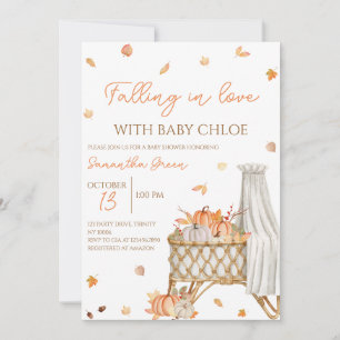 Fallend in Liebe Pumpkin Baby Dusche Einladung
