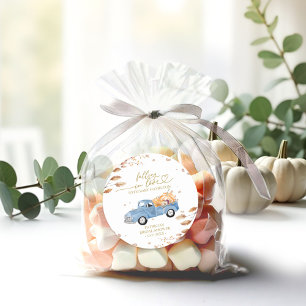 Fallend in Liebe Pumpkin Fall Babydusche Runder Aufkleber
