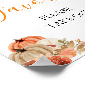 Fallend in Liebe Pumpkin Floral Baby Duschfavorite Poster (Ecke)