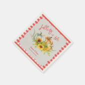 Fallend in Liebe Pumpkin Sonnenblumen Hochzeit im Serviette (Ecke)