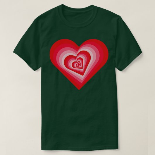 Fallend in Liebe Valentinstag Herzmuster 2 T-Shirt (Design vorne)