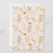 Fallend in Liebe Wildblume Babydusche Einladung (Rückseite)