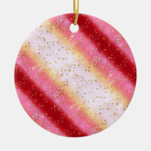 Fallend Pink Sakura Sunrise Keramikornament