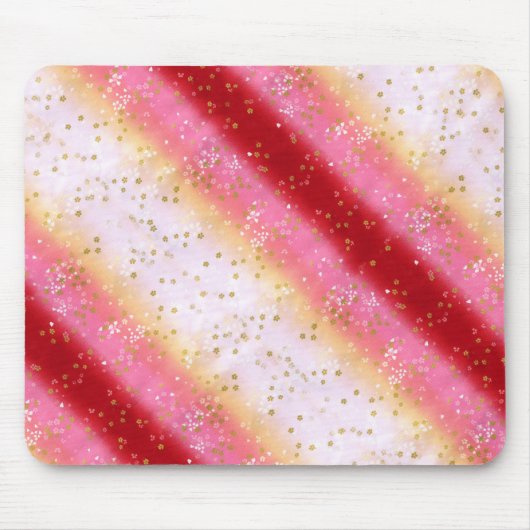 Fallend Pink Sakura Sunrise Mousepad (Vorne)