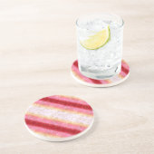 Fallend Pink Sakura Sunrise Sandstein Untersetzer (Seite)