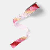 Fallend Pink Sakura Sunrise Satinband (Rückseite)