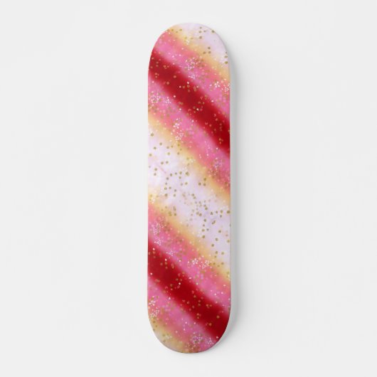 Fallend Pink Sakura Sunrise Skateboard (Vorne)