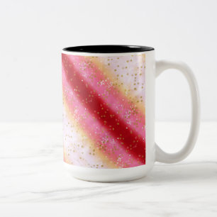 Fallend Pink Sakura Sunrise Zweifarbige Tasse