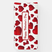 Fallend Red Hearts Valentine Muster Banner (Vertikal)