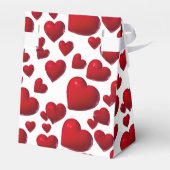 Fallend Red Hearts Valentine Muster Geschenkschachtel (Rückseite)