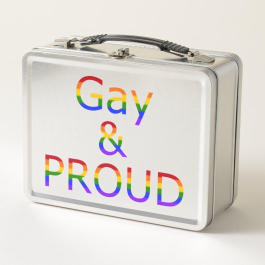 Fallend schwul und stolz metall lunch box (Vorderseite)