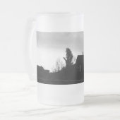 Fallend Silhouette Stille Mattglas Bierglas (Vorderseite Links)