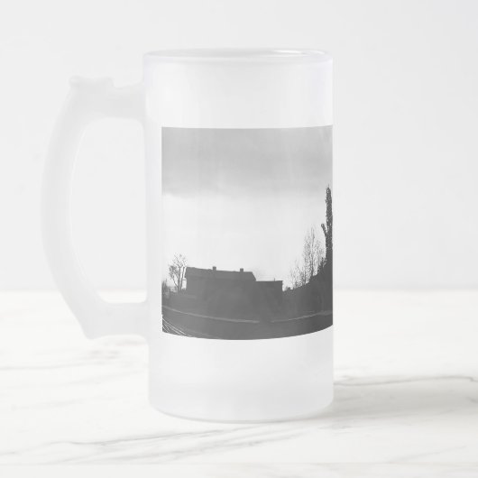 Fallend Silhouette Stille Mattglas Bierglas (Links)