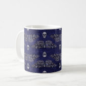 Fallend Totschlucht Moth and Skulls Kaffeetasse (Vorderseite Links)