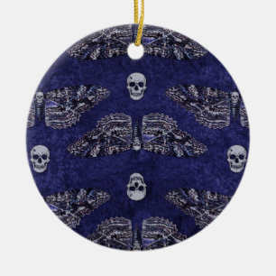 Fallend Totschlucht Moth and Skulls Keramikornament