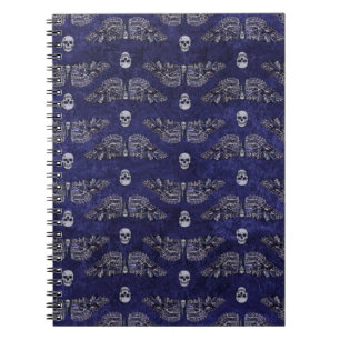 Fallend Totschlucht Moth and Skulls Notizblock