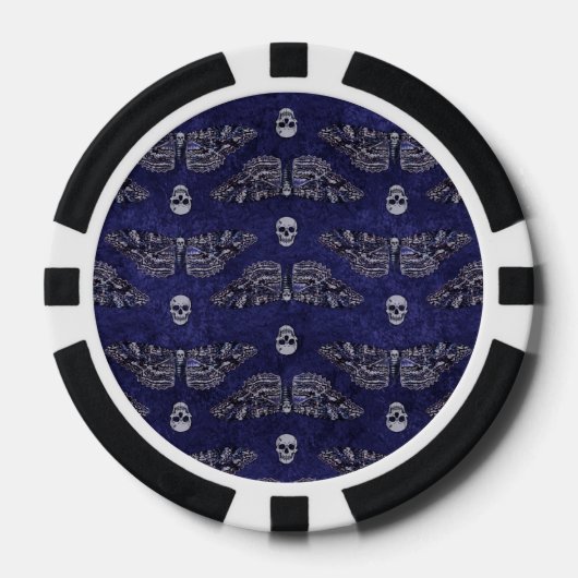 Fallend Totschlucht Moth and Skulls Pokerchips (Vorderseite)