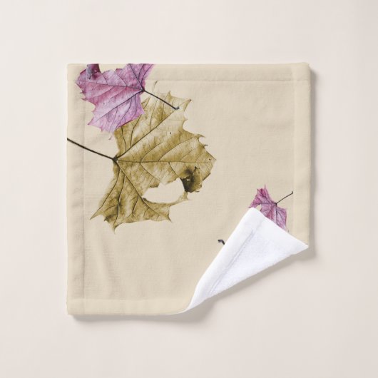 "fallend verlässt" Herbst TUCH-SET Badhandtuch Set (Waschlappen)