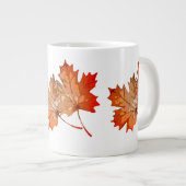 Fallende Ahorn-Blätter für Herbst-Wohngestaltung K Jumbo-Tasse (Vorderseite Rechts)
