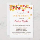 Fallende Ahorn Blätter Herbst Einladung White (Vorderseite)