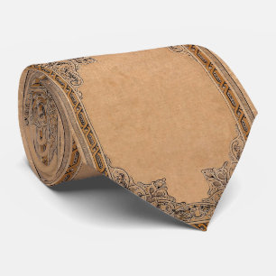 Fallende alte Knüpfarbeit Sepia Paper Krawatte
