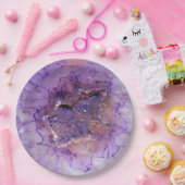 Fallende Amethyst-Geode Pappteller (Party)