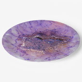 Fallende Amethyst-Geode Pappteller (Schrägansicht)