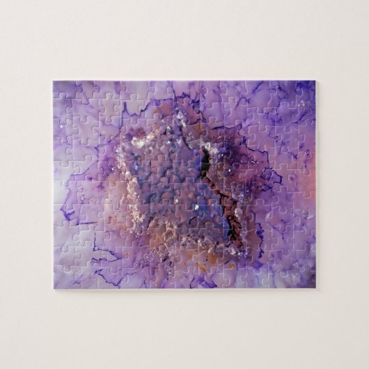 Fallende Amethyst-Geode Puzzle (Horizontal)