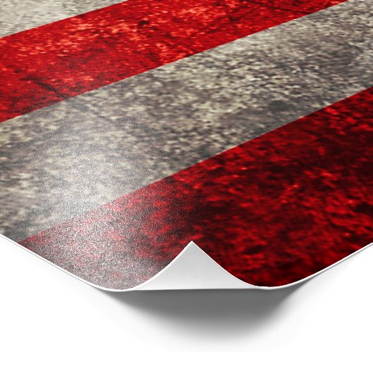 Fallende antike amerikanische Flagge Fotodruck (Ecke)