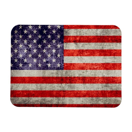Fallende antike amerikanische Flagge Magnet (Horizontal)