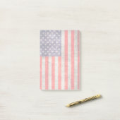 Fallende antike amerikanische Flagge Post-it Klebezettel (Auf Schreibtisch)