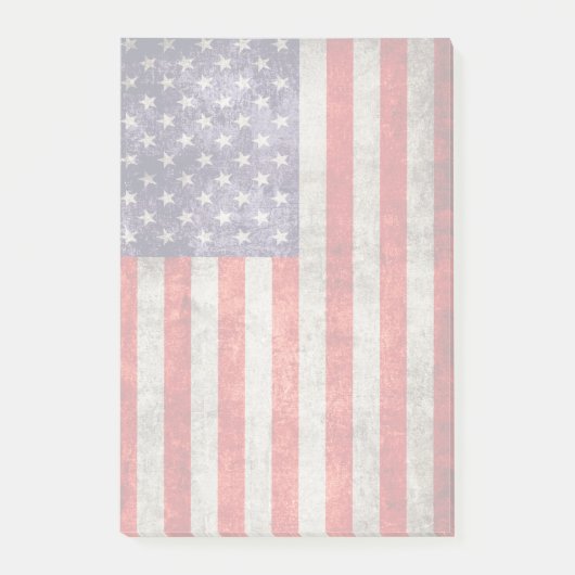 Fallende antike amerikanische Flagge Post-it Klebezettel (Vorderseite)