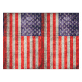 Fallende antike amerikanische Flagge Tischdecke (Vorderseite (Horizontal))