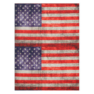 Fallende antike amerikanische Flagge Tischdecke