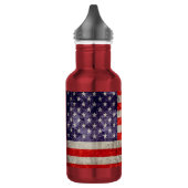 Fallende antike amerikanische Flagge Trinkflasche (Links)