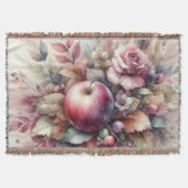 fallende Äpfel in Pastellfarben Aquarellmalerei Decke (Vorderseite)