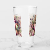 fallende Äpfel in Pastellfarben Aquarellmalerei Glas (Links)
