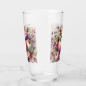 fallende Äpfel in Pastellfarben Aquarellmalerei Glas (Rechts)