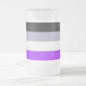 Fallende asexuelle Flagge Mattglas Bierglas (Mittel)
