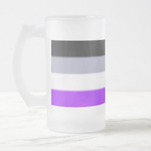 Fallende asexuelle Flagge Mattglas Bierglas
