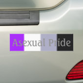 Fallende asexuelle Pride Flag Version 2 (Text) Autoaufkleber (Auf Auto)