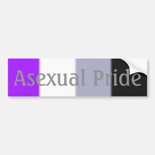 Fallende asexuelle Pride Flag Version 2 (Text) Autoaufkleber (Vorne)