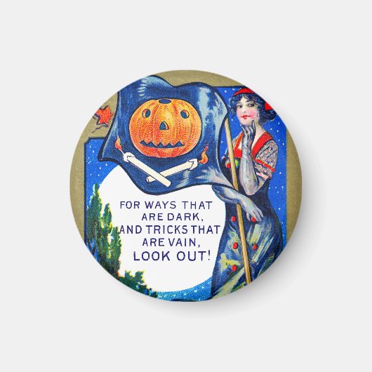 Fallende Ausblicke Halloween-Zeit Magnet (Vorne)