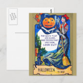 Fallende Ausblicke Halloween-Zeit Postkarte (Vorne/Hinten)