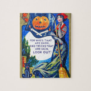 Fallende Ausblicke Halloween-Zeit Puzzle