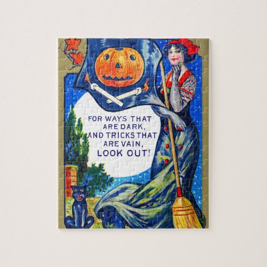 Fallende Ausblicke Halloween-Zeit Puzzle (Vertikal)