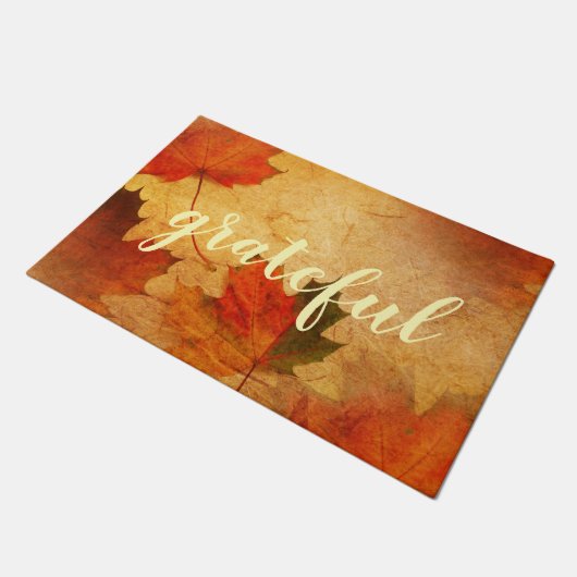 Fallende Autum-Blätter benutzerdefiniert Fußmatte (Schrägansicht)