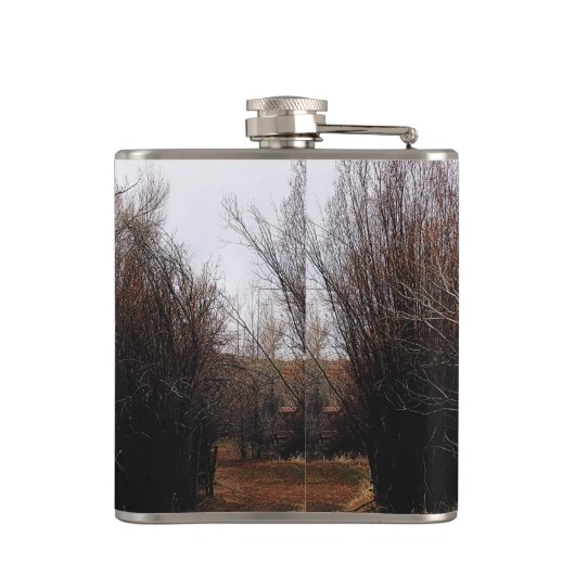 Fallende Bannacküberwucherung Flachmann (Rückseite)