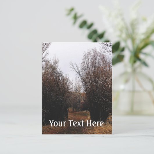 Fallende Bannacküberwucherung Postkarte (Stehend Vorderseite)