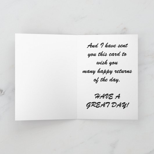 Fallende Baum Geburtstagskarte Karte (Innenseite)